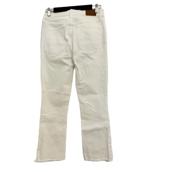 Johnny Was Pashmina White Eyelet Crop Baby Boot High Rise Hippie Jeans Sz 26 - Picture 8 of 11